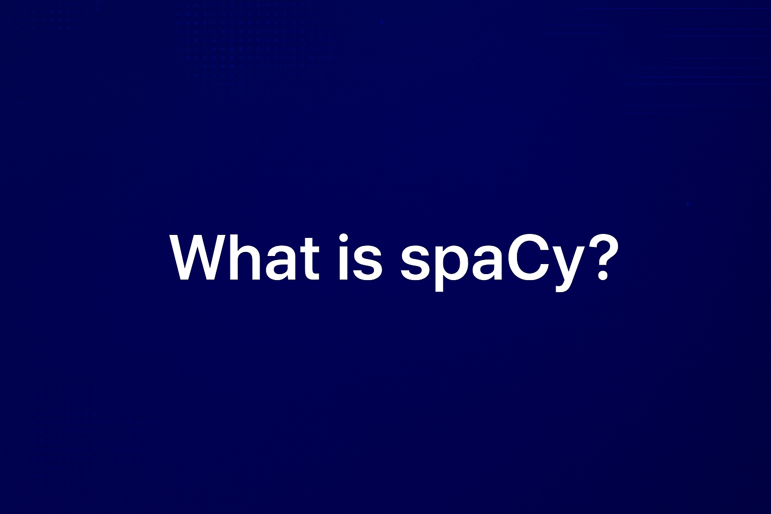 SpaCy NLP